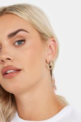 Gold Tone Heart Drop Earrings | Yours Clothing 1