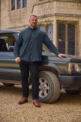 BadRhino Big & Tall Navy Blue Long Sleeve Slub Shirt | BadRhino 7