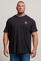 JACK & JONES Big & Tall Black 'Eye' Print T-Shirt | BadRhino 3