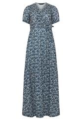 M&Co Navy Blue Ditsy Floral Print Wrap Dress