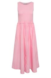 PixieGirl Petite Pink Ruffle Detail Cotton Midi Dress
