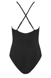 LTS Tall Black Cross Back Textured Swimsuit | Long Tall Sally 8
