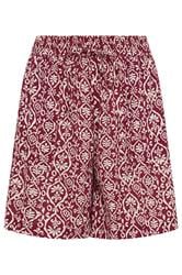 M&Co Red Tile Print Shorts | M&Co 5