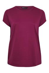 YOURS Plus Size 3 PACK Dark Pink Core T-Shirt Essentials Set | Yours Clothing 10