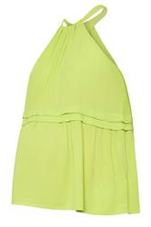 BUMP IT UP MATERNITY Plus Size Chartreuse Green Crinkle Halter Neck Top | Yours  8