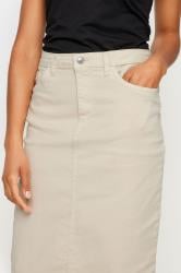 M&Co Cream Ecru Denim Midi Skirt | M&Co  5