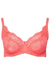 YOURSET 2 PACK Plus Size Black & Pink Lace Underwired Bras | Yours Clothing 9