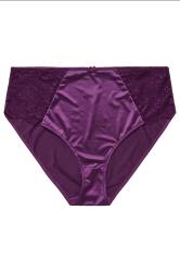 YOURS Plus Size Purple Satin Full Briefs | Yours Clothing 5