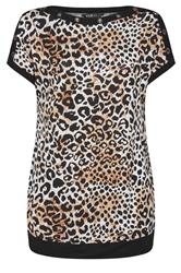 YOURS Plus Size Black Leopard Print Eyelet Top | Yours Clothing 5