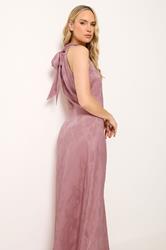 LTS Tall Women's Pink Jacquard Halterneck Maxi Dress | Long Tall Sally 1