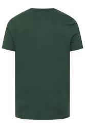 LYLE & SCOTT Big & Tall Teal Blue Plain T-Shirt | BadRhino 4
