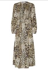 LTS Tall Natural Brown Animal Print Shirred Maxi Dress | Long Tall Sally 5