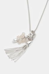 Silver Tone Long Pendant Charm Necklace | Yours Clothing 2