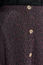YOURS Plus Size Purple Leopard Button Front Mini Skirt | Yours Clothing 4
