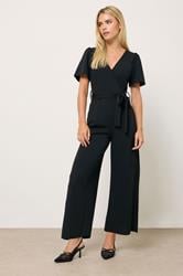 M&Co Petite Black Cropped Jumpsuit | M&Co 3