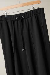 EVANS Plus Size Black Luxe Wide Leg Joggers | Evans 6