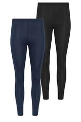 PixieGirl Petite 2 PACK Navy Blue & Black Cotton Leggings