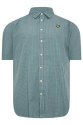 LYLE & SCOTT Big & Tall Blue Fine Check Shirt | BadRhino 2