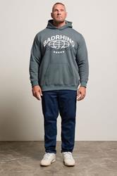 BadRhino Big & Tall Stormy Blue Worldwide Hoodie 2