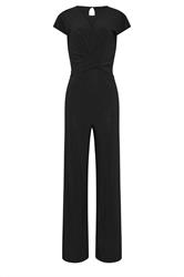 LTS Tall Black Twist Front Wide Leg Jumpsuit | Long Tall Sally 5