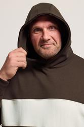BadRhino Big & Tall Brown Cut & Sew Hoodie | BadRhino 5