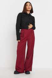 PixieGirl Petite Women's Black Long Sleeve Cotton Cropped Shirt | PixieGirl 2