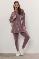 YOURS Plus Size Burgundy Red Acid Wash Leggings | Yours Clothing 1