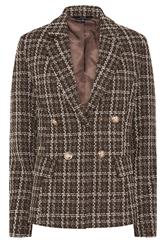 STAR Chocolate Brown Boucle Checked Blazer