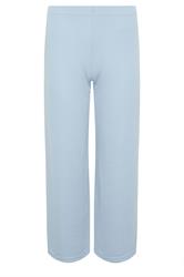 PixieGirl Petite Light Blue Ribbed Wide Leg Trousers