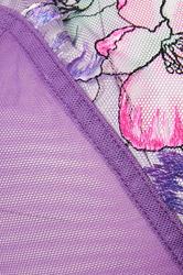 YOURS Plus Size Purple Floral Embroidered Underwired Bra | Yours Clothing 6