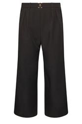 PixieGirl Petite Black Buckle Wide Leg Trousers