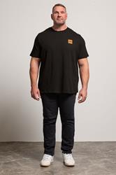 JACK & JONES Big & Tall Black Logo T-Shirt | BadRhino 1