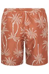 BadRhino Big & Tall Clay Orange Palm Tree Swim Shorts | BadRhino 9