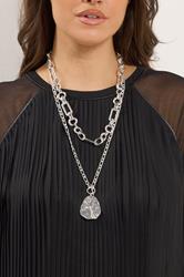 YOURSET 2 PACK Silver Tone Layer Chain Pendant Necklace Set | Yours Clothing 1