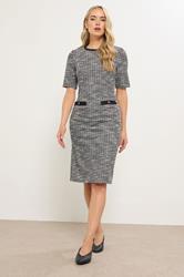 LTS Tall Black Boucle Midi Dress | Long Tall Sally 3