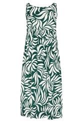 YOURS Curve Green Abstract Leaf Smock Dress