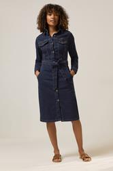 M&Co Indigo Blue Denim Shirt Dress 3