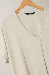 EVANS Plus Size Cream Plisse Pleat Front Top | Evans 6