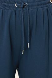 YOURS Plus Size Navy Blue Wide Leg Joggers | Yours Clothing 4