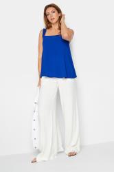 LTS Tall Women's Cobalt Blue Ruched Swing Cami Top 1