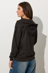 LTS Tall Women's Black Zip Through Pocket Hoodie | Long Tall Sally  4