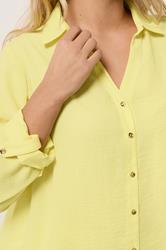 YOURS Plus Size Yellow Button Through Blouse | Yours Clothing 4
