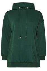 YOURS Curve Green Pocket Front Hoodie