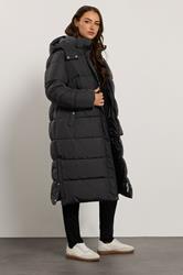 EVANS Curve Black Maxi Puffer Coat | Evans 7