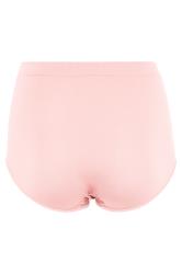 Pink Seamless Light Control High Waisted Full Briefs | Yours Clothing  4