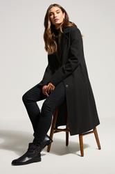 LTS Tall Black Formal Midi City Coat | Long Tall Sally 3