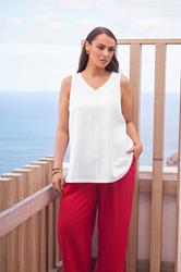 EVANS Plus Size White Premium Cotton Vest Top | Evans 3