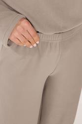 LTS Tall Women's Natural Brown Ribbed Wide Leg Trousers | Long Tall Sally 4