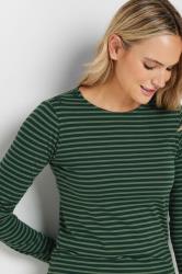 LTS Tall Green Striped Long Sleeve Top | Long Tall Sally 4