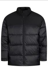 JACK & JONES Big & Tall Black Stand-Up Collar Puffer Jacket | BadRhino 1